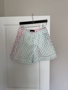 Authentic Louis Vuitton Unisex Multicolor Monogram Elastic waistband Shorts